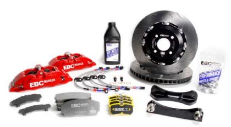 EBC Racing 2016+ Mazda MX-5 (ND) Red Apollo-4 Calipers 330mm Rotors Front Big Brake Kit - BBK027RED-1