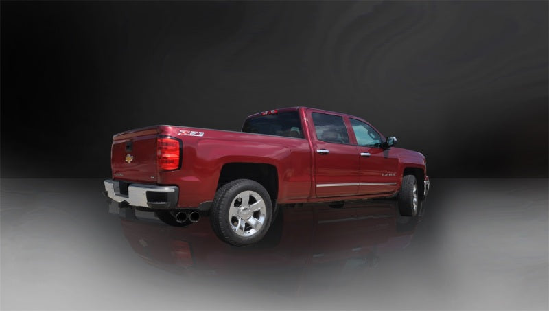 Corsa 2014-19 Sierra/Silverado 1500 Crew/Dbl / Short/Std. Bed 6.2L V8 Black Sport Single SideCB Exht - 14866BLK