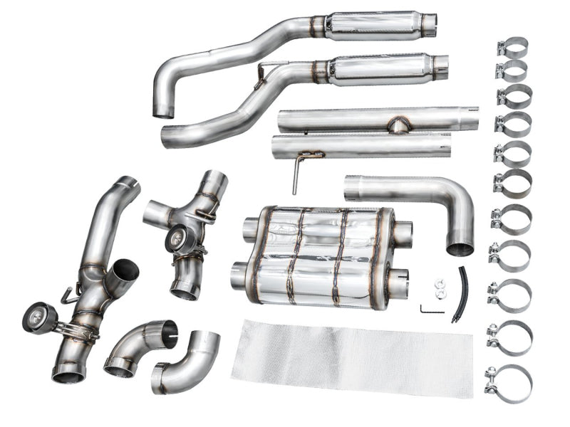 AWE Tuning 21+ Wrangler 392 Switchpath Cat-Back Exhaust- Quad BashGuards - 3025-41392