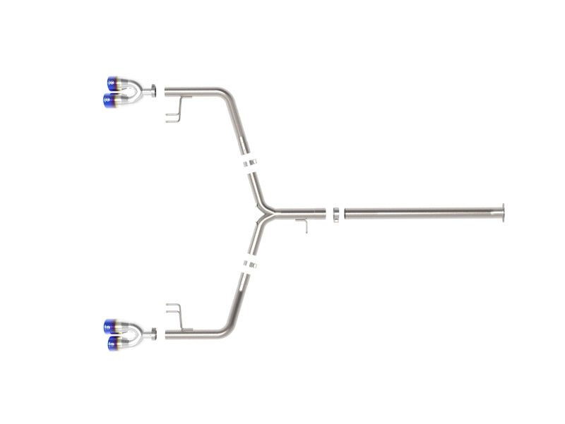 aFe Takeda 21-24 Kia K5 GT L4-2.5L (t) SS Axle-Back Exhaust System w/ Blue Flame Tips - 49-37043-L