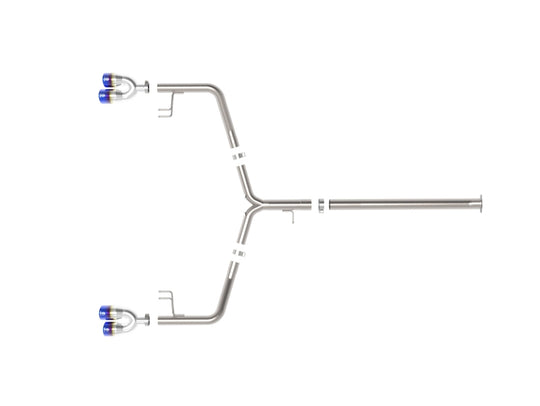 aFe Takeda 21-24 Kia K5 GT L4-2.5L (t) SS Axle-Back Exhaust System w/ Blue Flame Tips - 49-37043-L