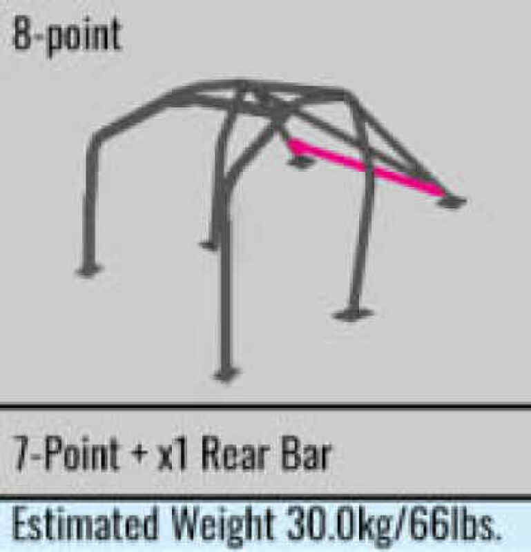 Cusco SFTY21 2-Pssgr 8-PT BLK Around Dash Roll Cage Toyota Chaser JZX100 w/o Sunroof (S/O/No Cancel) - 175 270 G20