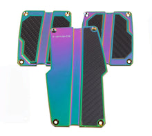 Load image into Gallery viewer, NRG Brushed Aluminum Sport Pedal M/T - Neochrome w/Black Carbon - PDL-100MC