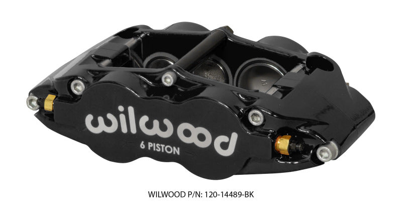 Wilwood Caliper Forged Narrow Superlite R/H FNSL6R-DS Dust Seal 1.62/1.12/1.12,1.25 Rotor - Black - 120-14489-BK