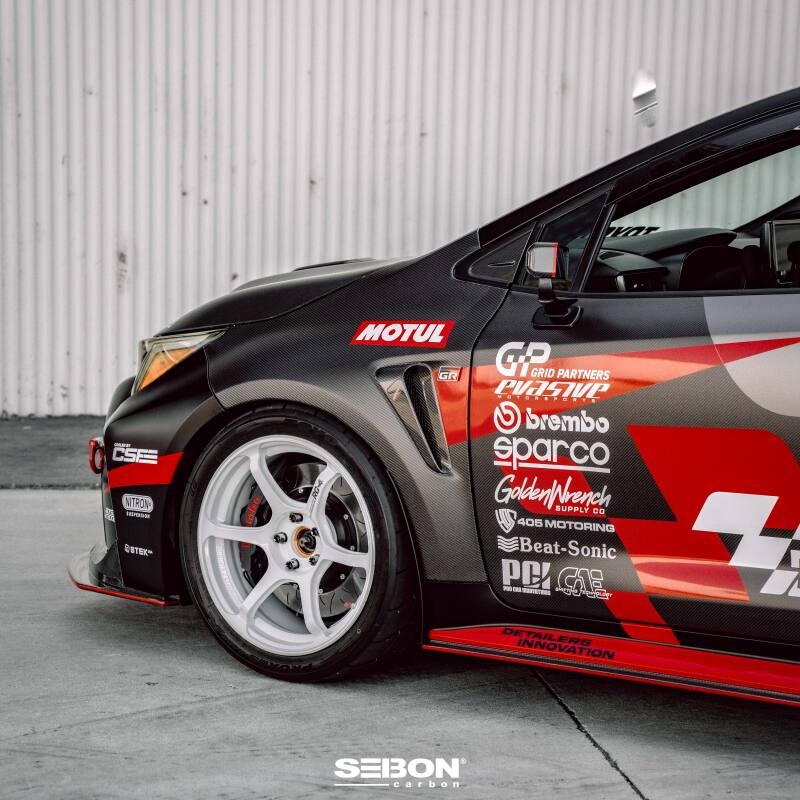 Seibon 2023 Toyota GR Corolla OE-Style Dry Carbon Fenders - FF23TYGRCOR-OE-DRY