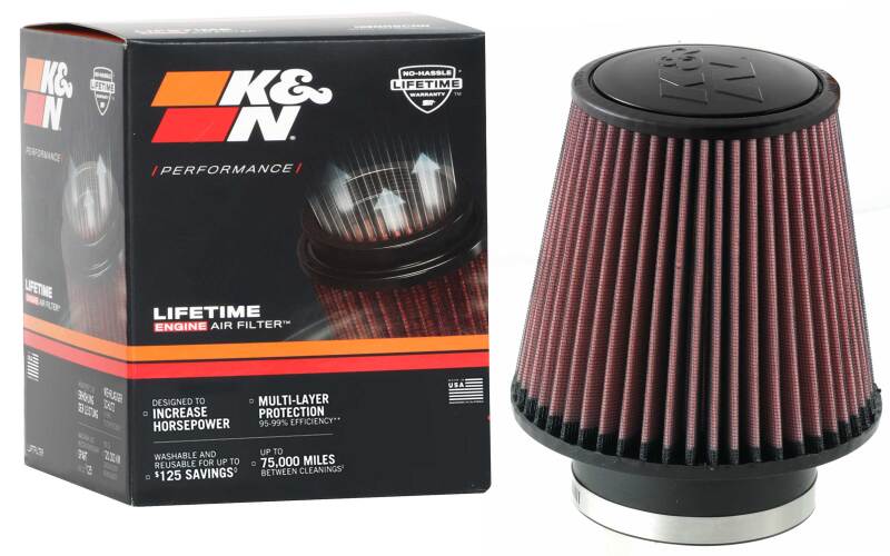 K&N Universal Clamp-On Air Filter 4in FLG / 6-1/2in B / 4-1/2in T / 6in H - RU-5060
