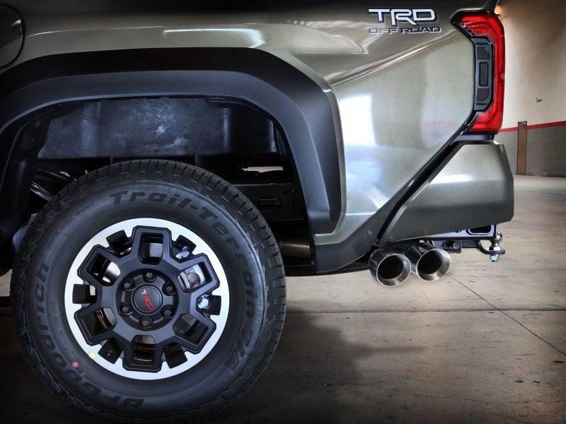 aFe 24-25 Toyota Tacoma L4-2.4L (t) Vulcan Series 2.5in to 3in Cat-Back w/ Polished Tip - 49-36078-P