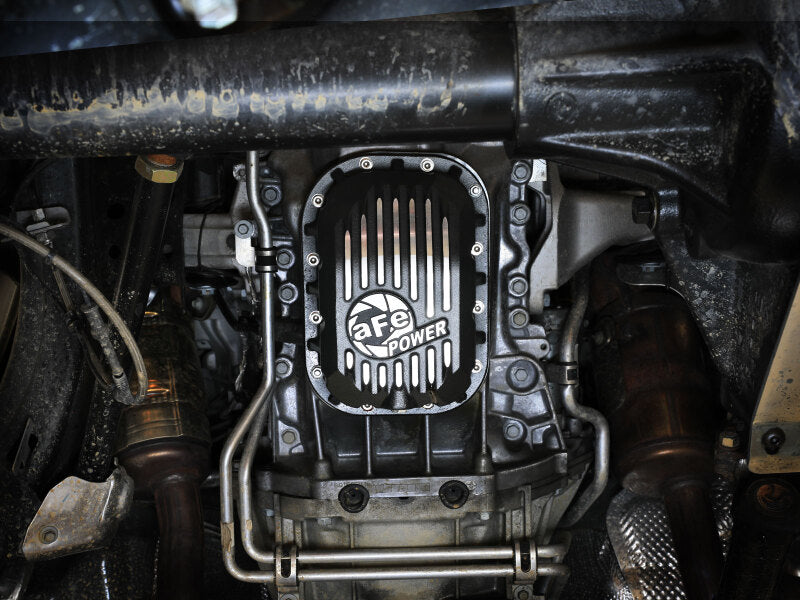 aFe POWER Pro Series Engine Oil Pan Black w/ Machined Fins Jeep Wrangler (JL)/Gladiator 18-25 V6 - 46-71470B