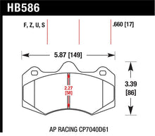 Load image into Gallery viewer, Hawk AP Racing CP7040 Performance Ceramic Street Brake Pads - HB586Z.660