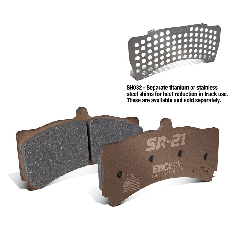EBC Racing Alcon CAR 11 Caliper SR-21 Sintered Race Brake Pads - DP8032.16SR21