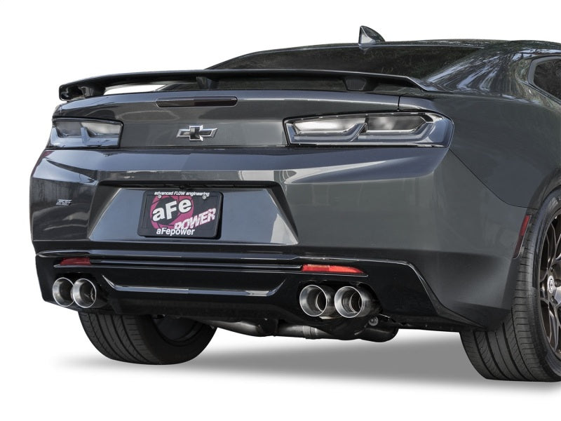 aFe MACHForce XP 3in 304 SS Axle-Back Dual Exhaust (NPP) w/ Polished Tips 16-17 Camaro SS V8-6.2L - 49-34068-P