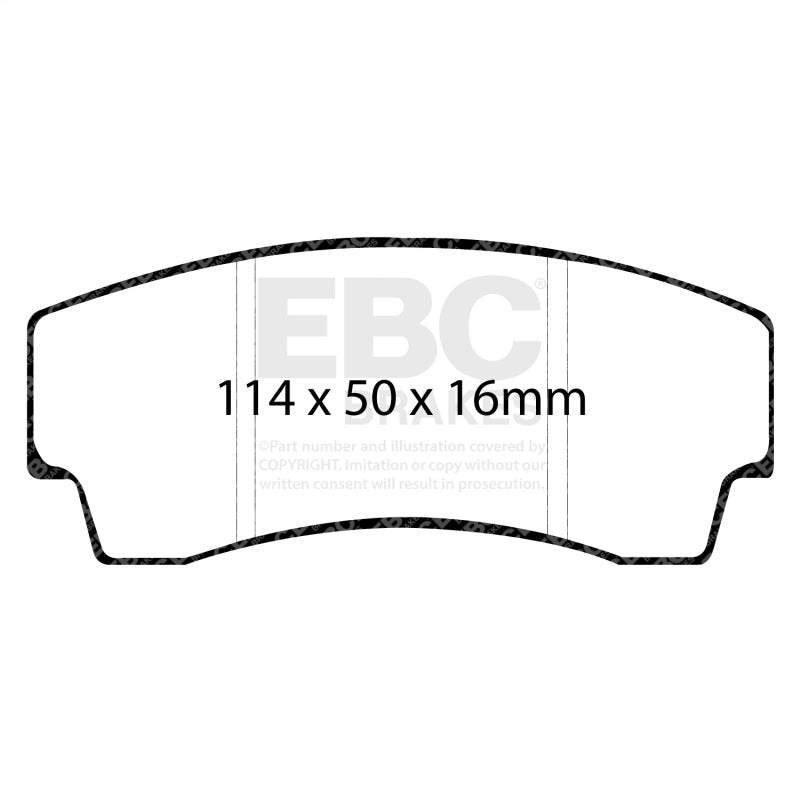 EBC Racing 99-02 Noble M12 2.6L Twin Turbo RP-X Rear Brake Pads - DP8008RPX