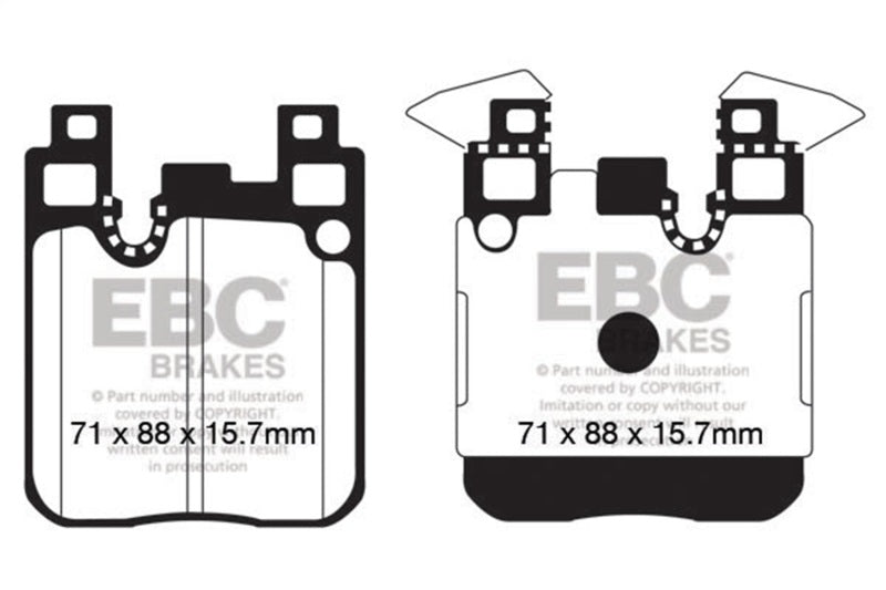 EBC 14-18 BMW M3 3.0 Twin Turbo (F80) Redstuff Rear Brake Pads - DP32133C