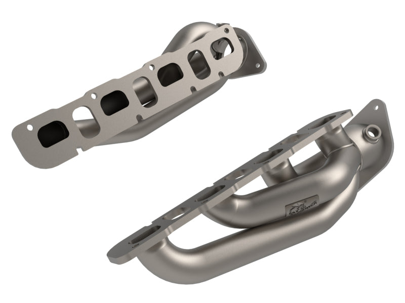 aFe Twisted Steel 2021+ Jeep Wrangler 392 JL 6.4L V8 Headers - Titanium Cerakote - 48-38031-T