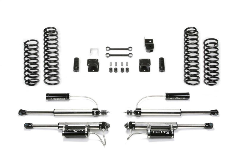 Fabtech 07-18 Jeep JK 4WD 4-Door 3in Sport System w/DL 2.25 Resi Shocks - FTS24140