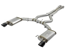 Load image into Gallery viewer, aFe MACHForce XP 3in 304 SS Cat-Back Exhausts w/ Black Tips 15-17 Ford Mustang GT V8-5.0L/V6-3.7L - 49-33072-1B