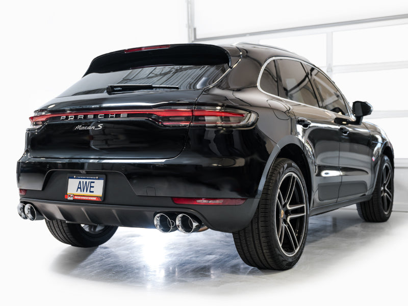 AWE Tuning 19-21 Porsche Macan 3.0T/2.9TT Touring Edition Cat-Back Exhaust w/ Chrome Silver Tips - 3015-42951