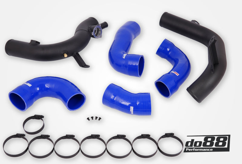 do88 VAG 2.0 TSI EA888 Gen4 (300hp+) do88 Intercooler Pressure Pipes Blue Hoses - TR-340-DO88-1-B
