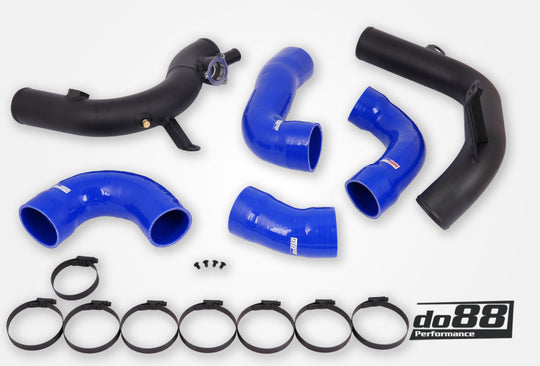 do88 VAG 2.0 TSI EA888 Gen4 (300hp+) do88 Intercooler Pressure Pipes Blue Hoses - TR-340-DO88-1-B