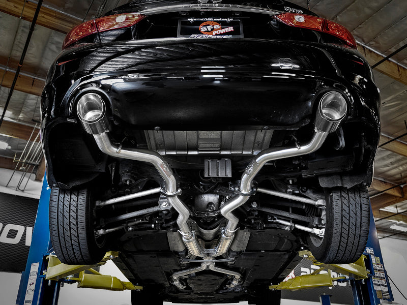 aFe Takeda 2.5in 304 SS Cat-Back Exhaust System w/ Carbon Fiber Tips 16-18 Infiniti Q50 V6-3.0L (tt) - 49-36132NM-C