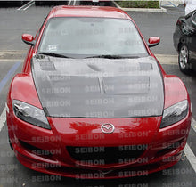 Load image into Gallery viewer, Seibon 04-08 Mazda RX8 TSII Carbon Fiber Hood - HD0405MZRX8-TSII