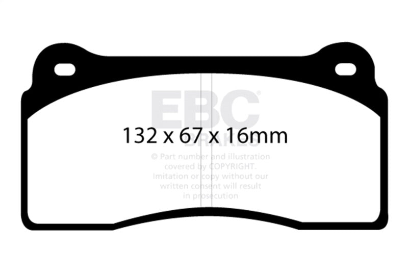 EBC Racing 2017+ Tesla Model 3 (RWD) RP-X Front Brake Pads - DP81110RPX