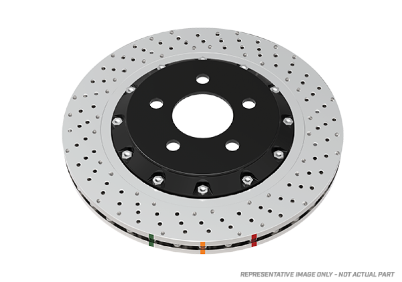 DBA 15-18 BMW M3 (w/Iron Rotors) Front 5000 Series Cross Drilled Rotor w/Silver Hat - DBA53298SLVXD