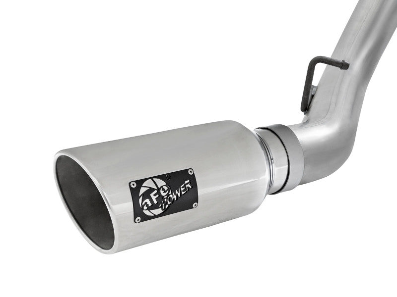 aFe LARGE Bore HD 4in Dual DPF-Back SS Exhaust w/Polished Tip 16-17 GM Diesel Truck V8-6.6L (td) LML - 49-44080-P