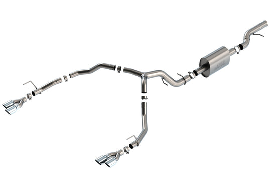 Borla 21-22 Chevrolet Tahoe 6.2L V8 2/4WD 4DR Brushed T-304 Stainless Steel S-Type Cat-Back Exhaust - 140859