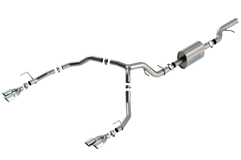 Borla 21-22 Chevrolet Tahoe 6.2L V8 2/4WD 4DR Brushed T-304 Stainless Steel S-Type Cat-Back Exhaust - 140859