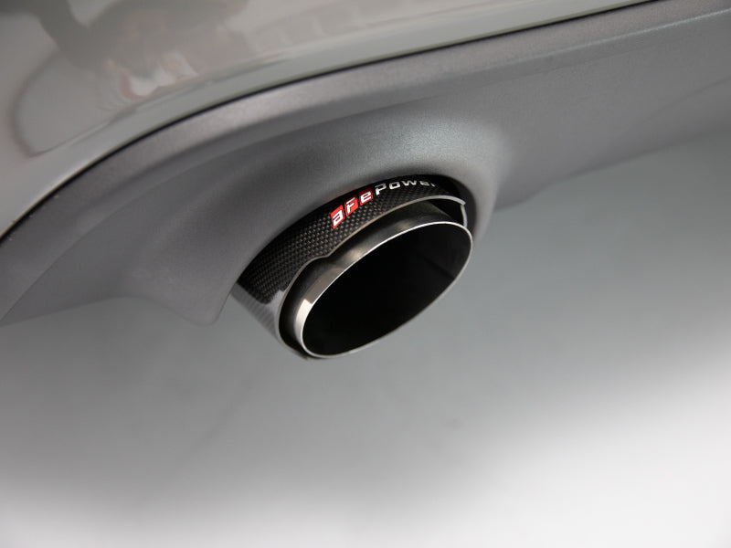aFe MACH Force-XP 4-1/2in Carbon Fiber OE Replacement Exhaust Tips - 15-19 Dodge Charger/Hellcat - 49C32068-C
