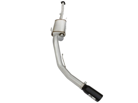 aFe MACHForce XP Exhaust 3in-3.5in SS Single Side Exit CB w/ Black Tips 15 Ford F150 V8 5.0L CC/SB - 49-43073-B