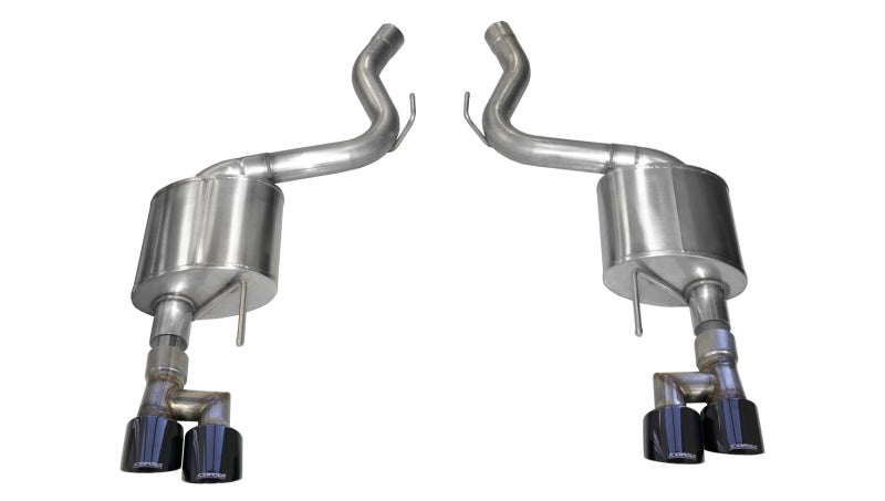Corsa 18-23 Ford Mustang 5.0L V8 3in Sport Axle-Back Dual Rear Exit w/ 4in Black PVD Pro-Series Tips - 21039BLK