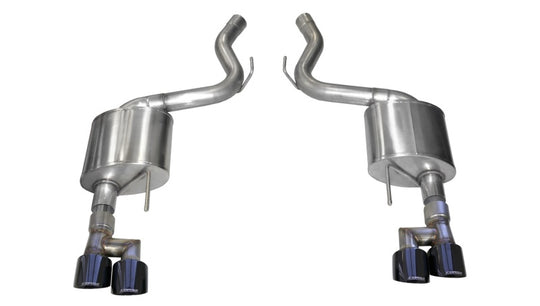 Corsa 18-23 Ford Mustang 5.0L V8 3in Sport Axle-Back Dual Rear Exit w/ 4in Black PVD Pro-Series Tips - 21039BLK