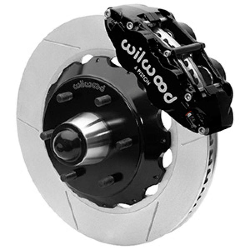 Wilwood 63-87 C10 CPP Spindle FNSL6R Front BBK 14in Slotted 6x5.5 BC - Black - 140-16458