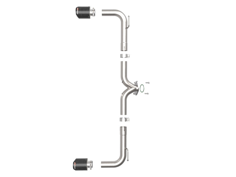 aFe Takeda 2-1/2in 304 SS Axle-Back Exhaust w/ Carbon Fiber Tips 14-18 Mazda 3 L4 2.0L/2.5L - 49-37014-C
