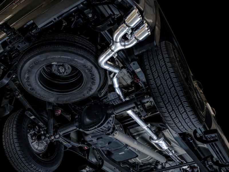 AWE Tuning 4th Gen GM 1500 5.3L 0FG Cat-Back Dual Side Exit (Flat Bumper) - Chrome Tips - 3015-22207