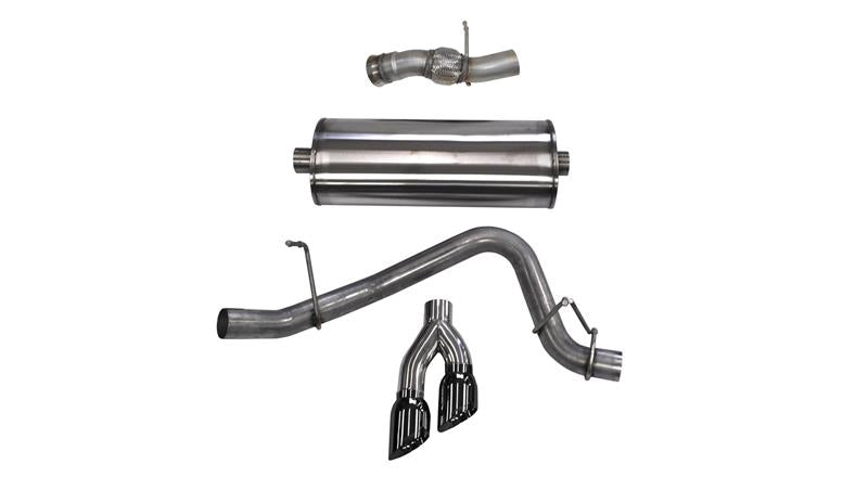 Corsa 2015-2020 GMC Yukon Denali 6.2L V8 Single Side Exit Cat-Back Exhaust w/ Polished Black Tips - 14826BLK