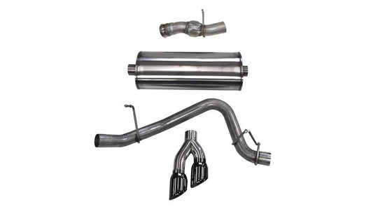 Corsa 2015-2020 GMC Yukon Denali 6.2L V8 Single Side Exit Cat-Back Exhaust w/ Polished Black Tips - 14826BLK
