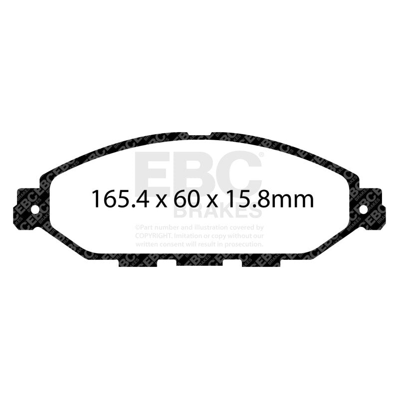 EBC 12-13 Infiniti JX35 3.5 Yellowstuff Front Brake Pads - DP43010R