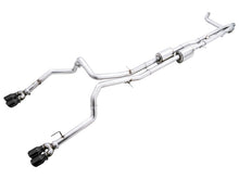 Load image into Gallery viewer, AWE Tuning 22-23 GMC Sierra 1500 AT4X 6.2L 0FG Catback Split Dual (Flat Bumper) - Diamond Black Tips - 3015-43284