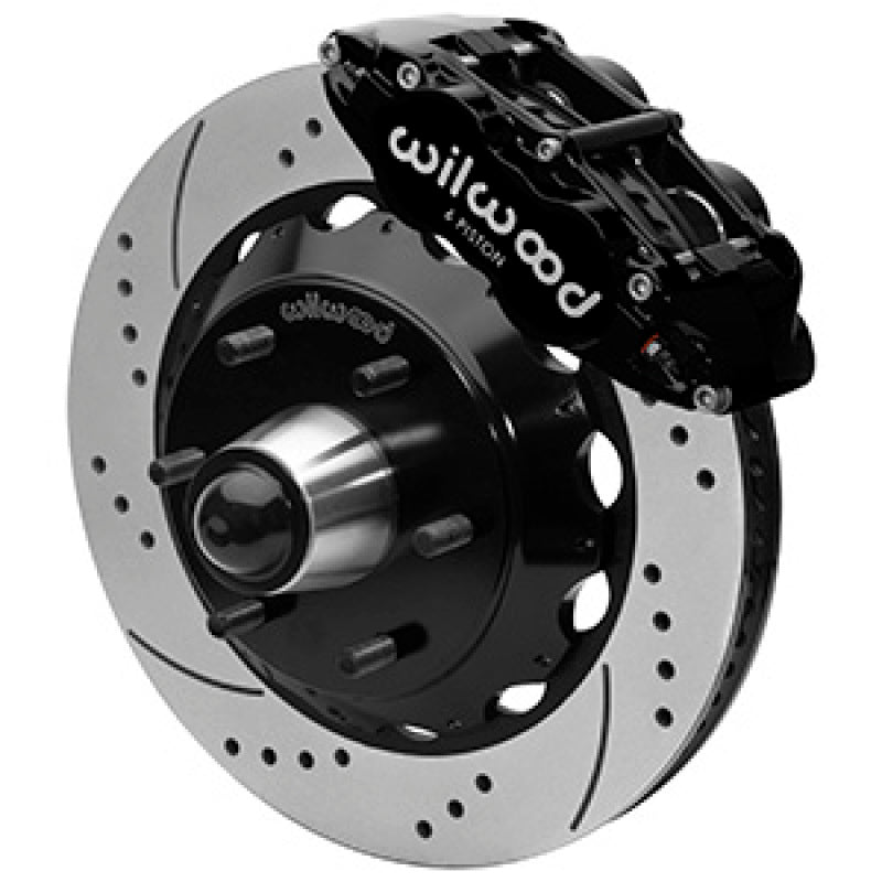 Wilwood Forged Narrow Superlite 6R Front Big Brake Kit 14.00in Drilled Rotors 67-86 GM C1500 - Black - 140-15946-D
