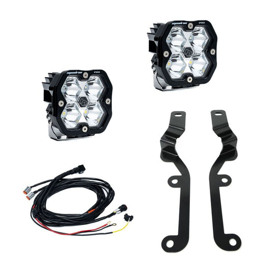 Baja Designs 19-24 Chevy Silverado 1500 Squadron Pro 2.0 A-Pillar Kit (Spot) - Clear - 440058