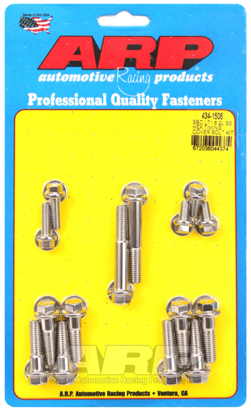 ARP LT1 6.2L SS Hex Timing Cover Bolt Kit - 434-1506
