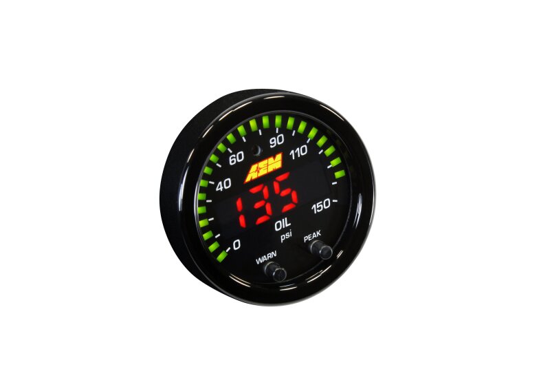 AEM X-Series 0-150 Oil Pressure Gauge Kit - 30-0307