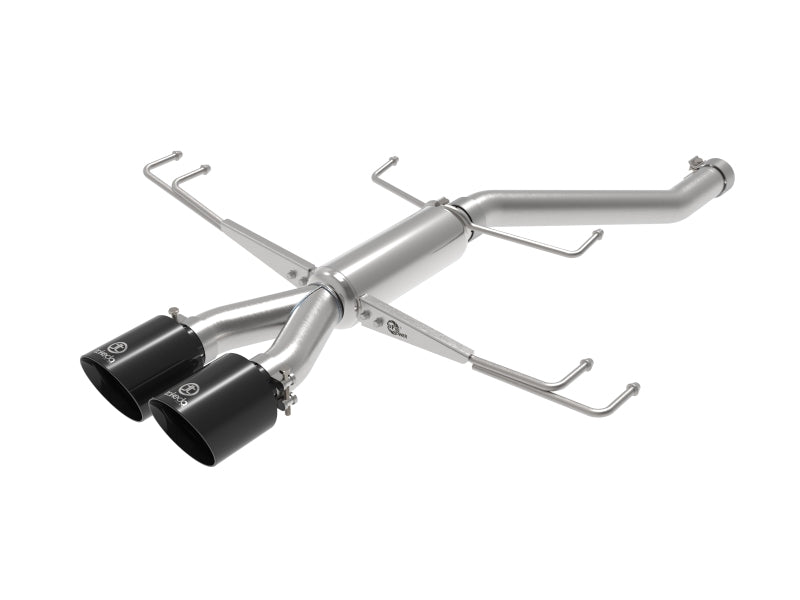 aFe Takeda 2.5in 304SS Axle-Back Exhaust System 17-19 Honda Civic Type R L4-2.0L (t) - Black Tip - 49-36626-B