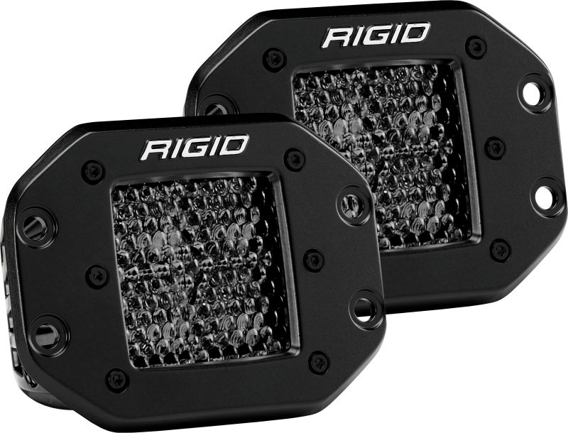 Rigid Industries D Series PRO Midnight Edition - Spot - Diffused - Pair - 212513BLK