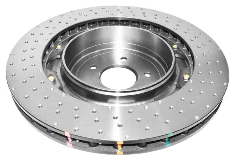 DBA 15-21 Nissan GT-R Nismo Front Left 5000 Series 2-Piece Drilled Rotor w/Black Hat - DBA52379BLKLXD
