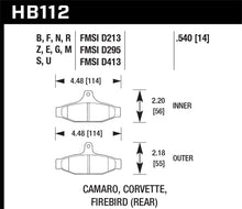 Load image into Gallery viewer, Hawk 84-96 Corvette /88.5-97 Pontiac Firebird HP+ Street Rear Brake Pad - HB112N.540