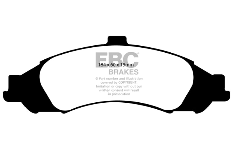 EBC 03-04 Pontiac GTO 5.7 (Solid Rear Rotors) Yellowstuff Front Brake Pads - DP41721R